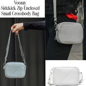 Vooray 'Sidekick' Crossbody Bag Light Gray Small Zip Enclosed Pouch